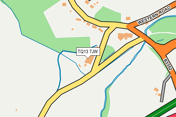 TQ13 7JW map - OS OpenMap – Local (Ordnance Survey) TQ13 7JW map - OS OpenMap – Local (Ordnance Survey)