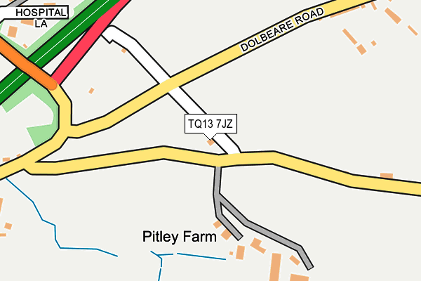 TQ13 7JZ map - OS OpenMap – Local (Ordnance Survey) TQ13 7JZ map - OS OpenMap – Local (Ordnance Survey)