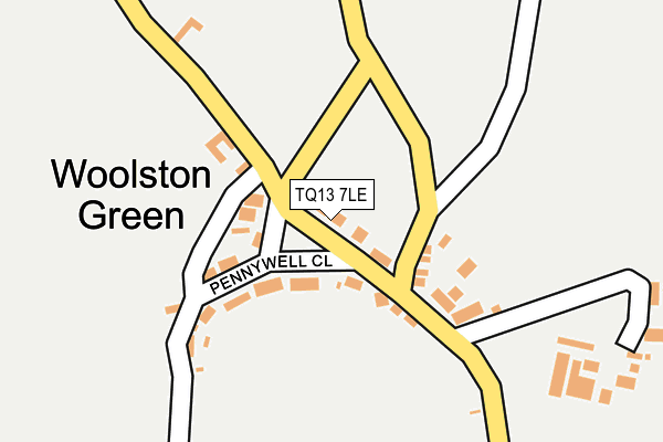 TQ13 7LE map - OS OpenMap – Local (Ordnance Survey) TQ13 7LE map - OS OpenMap – Local (Ordnance Survey)