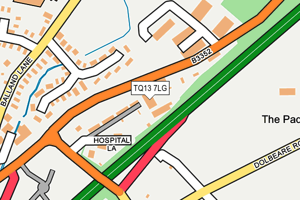 TQ13 7LG map - OS OpenMap – Local (Ordnance Survey) TQ13 7LG map - OS OpenMap – Local (Ordnance Survey)
