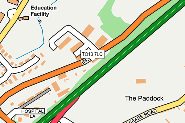 TQ13 7LQ map - OS OpenMap – Local (Ordnance Survey) TQ13 7LQ map - OS OpenMap – Local (Ordnance Survey)