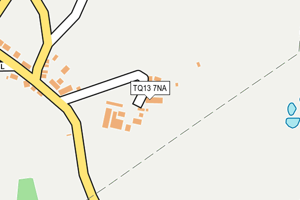 TQ13 7NA map - OS OpenMap – Local (Ordnance Survey) TQ13 7NA map - OS OpenMap – Local (Ordnance Survey)