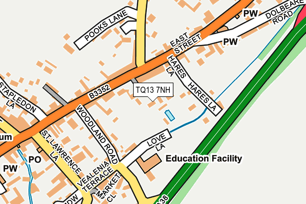 TQ13 7NH map - OS OpenMap – Local (Ordnance Survey) TQ13 7NH map - OS OpenMap – Local (Ordnance Survey)