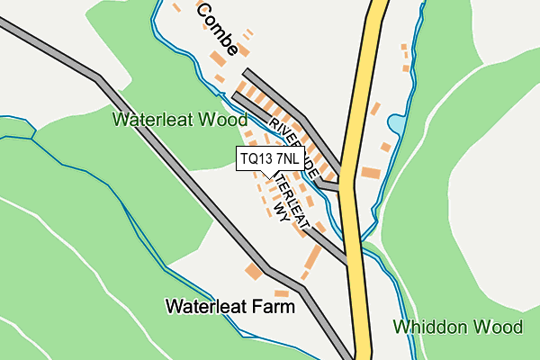 TQ13 7NL map - OS OpenMap – Local (Ordnance Survey)