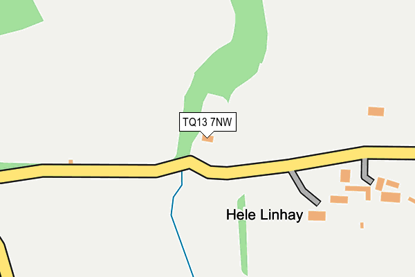 TQ13 7NW map - OS OpenMap – Local (Ordnance Survey) TQ13 7NW map - OS OpenMap – Local (Ordnance Survey)