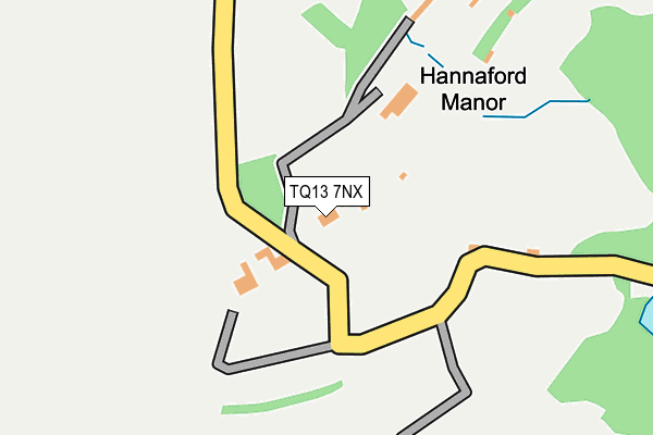 TQ13 7NX map - OS OpenMap – Local (Ordnance Survey)