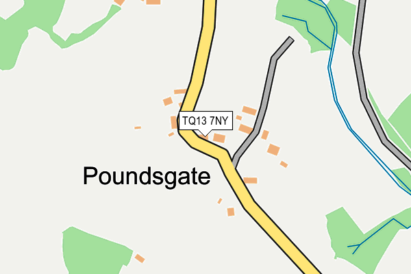 TQ13 7NY map - OS OpenMap – Local (Ordnance Survey)