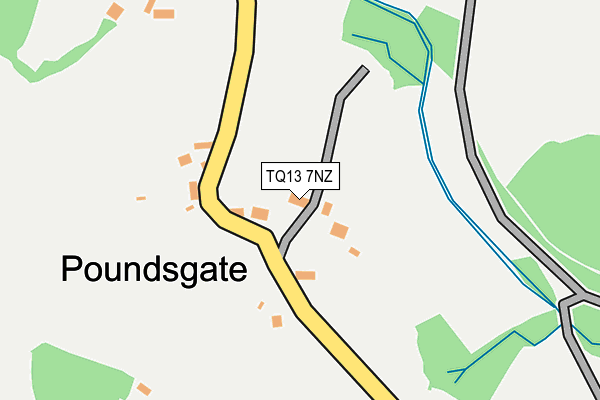 TQ13 7NZ map - OS OpenMap – Local (Ordnance Survey)