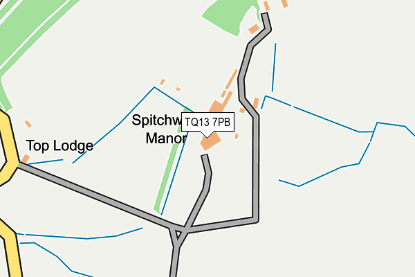 TQ13 7PB map - OS OpenMap – Local (Ordnance Survey) TQ13 7PB map - OS OpenMap – Local (Ordnance Survey)