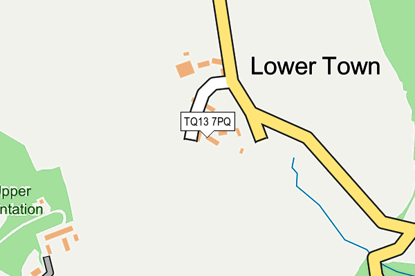 TQ13 7PQ map - OS OpenMap – Local (Ordnance Survey)