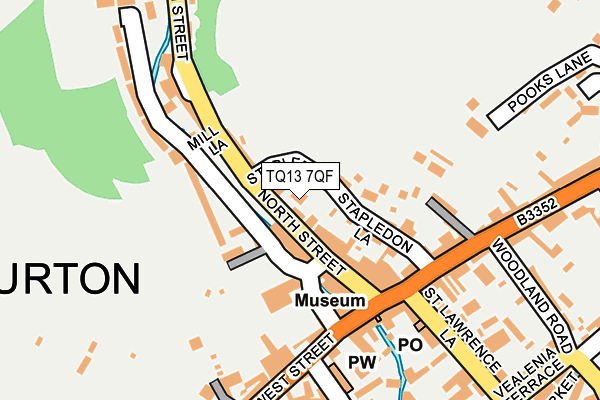 TQ13 7QF map - OS OpenMap – Local (Ordnance Survey)