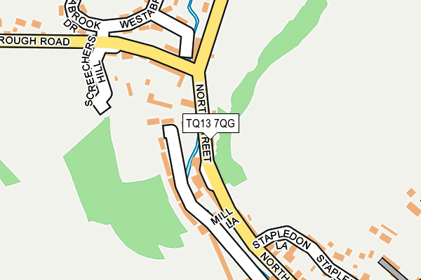 TQ13 7QG map - OS OpenMap – Local (Ordnance Survey) TQ13 7QG map - OS OpenMap – Local (Ordnance Survey)