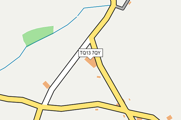TQ13 7QY map - OS OpenMap – Local (Ordnance Survey) TQ13 7QY map - OS OpenMap – Local (Ordnance Survey)