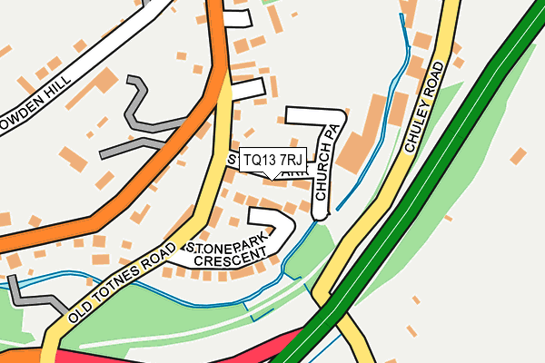 TQ13 7RJ map - OS OpenMap – Local (Ordnance Survey) TQ13 7RJ map - OS OpenMap – Local (Ordnance Survey)