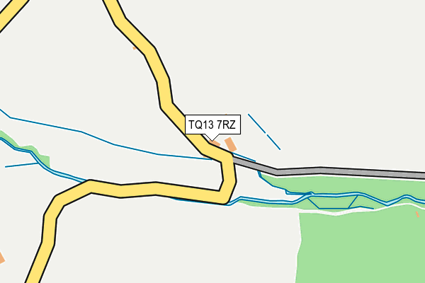 TQ13 7RZ map - OS OpenMap – Local (Ordnance Survey) TQ13 7RZ map - OS OpenMap – Local (Ordnance Survey)