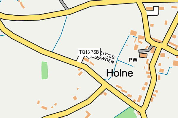TQ13 7SB map - OS OpenMap – Local (Ordnance Survey) TQ13 7SB map - OS OpenMap – Local (Ordnance Survey)