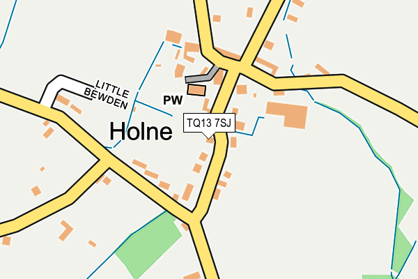 TQ13 7SJ map - OS OpenMap – Local (Ordnance Survey) TQ13 7SJ map - OS OpenMap – Local (Ordnance Survey)