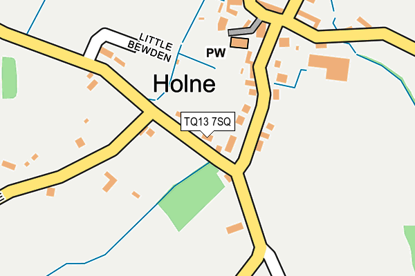 TQ13 7SQ map - OS OpenMap – Local (Ordnance Survey) TQ13 7SQ map - OS OpenMap – Local (Ordnance Survey)
