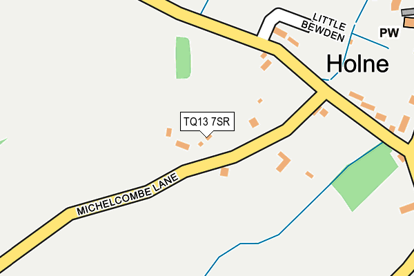 TQ13 7SR map - OS OpenMap – Local (Ordnance Survey) TQ13 7SR map - OS OpenMap – Local (Ordnance Survey)