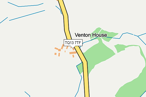TQ13 7TF map - OS OpenMap – Local (Ordnance Survey) TQ13 7TF map - OS OpenMap – Local (Ordnance Survey)