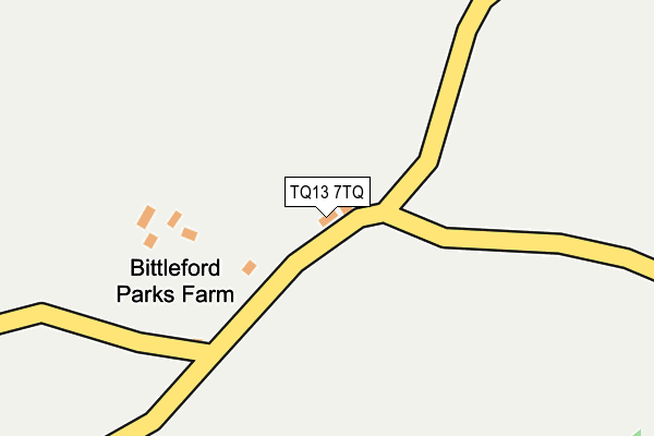 TQ13 7TQ map - OS OpenMap – Local (Ordnance Survey) TQ13 7TQ map - OS OpenMap – Local (Ordnance Survey)