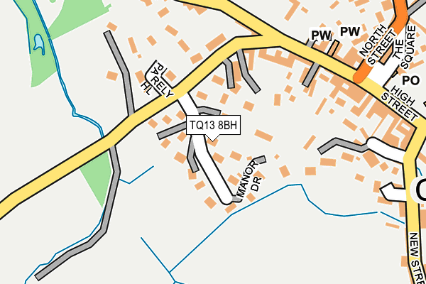 TQ13 8BH map - OS OpenMap – Local (Ordnance Survey) TQ13 8BH map - OS OpenMap – Local (Ordnance Survey)