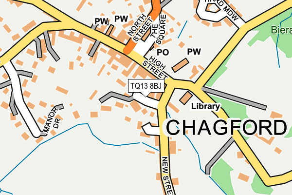 TQ13 8BJ map - OS OpenMap – Local (Ordnance Survey) TQ13 8BJ map - OS OpenMap – Local (Ordnance Survey)