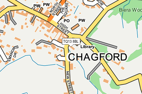 TQ13 8BL map - OS OpenMap – Local (Ordnance Survey) TQ13 8BL map - OS OpenMap – Local (Ordnance Survey)