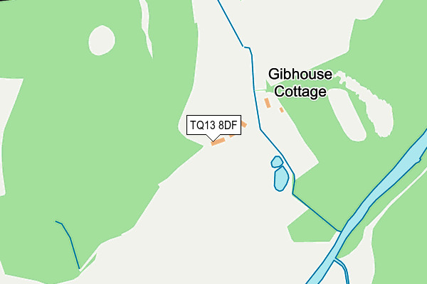 TQ13 8DF map - OS OpenMap – Local (Ordnance Survey)