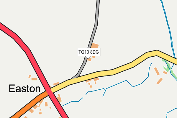 TQ13 8DG map - OS OpenMap – Local (Ordnance Survey) TQ13 8DG map - OS OpenMap – Local (Ordnance Survey)