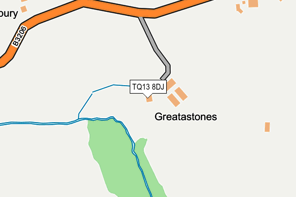 TQ13 8DJ map - OS OpenMap – Local (Ordnance Survey) TQ13 8DJ map - OS OpenMap – Local (Ordnance Survey)