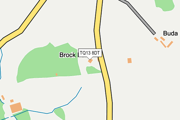 TQ13 8DT map - OS OpenMap – Local (Ordnance Survey) TQ13 8DT map - OS OpenMap – Local (Ordnance Survey)