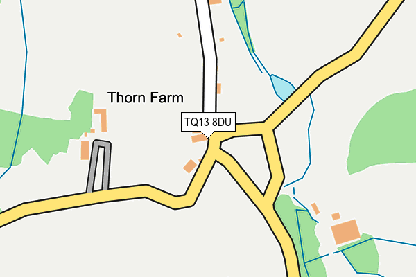 TQ13 8DU map - OS OpenMap – Local (Ordnance Survey) TQ13 8DU map - OS OpenMap – Local (Ordnance Survey)
