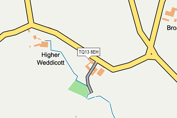 TQ13 8EH map - OS OpenMap – Local (Ordnance Survey)
