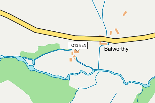 TQ13 8EN map - OS OpenMap – Local (Ordnance Survey) TQ13 8EN map - OS OpenMap – Local (Ordnance Survey)
