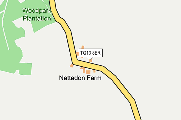 TQ13 8ER map - OS OpenMap – Local (Ordnance Survey) TQ13 8ER map - OS OpenMap – Local (Ordnance Survey)