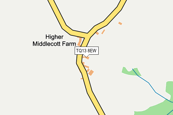 TQ13 8EW map - OS OpenMap – Local (Ordnance Survey)