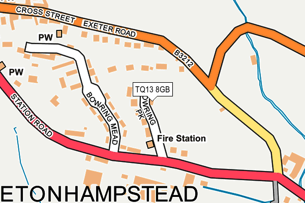 TQ13 8GB map - OS OpenMap – Local (Ordnance Survey)