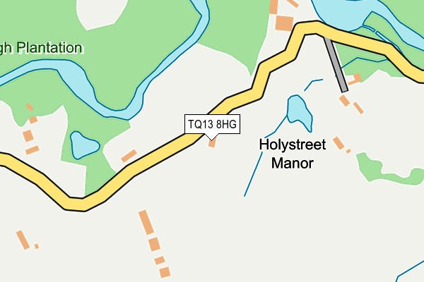 TQ13 8HG map - OS OpenMap – Local (Ordnance Survey) TQ13 8HG map - OS OpenMap – Local (Ordnance Survey)