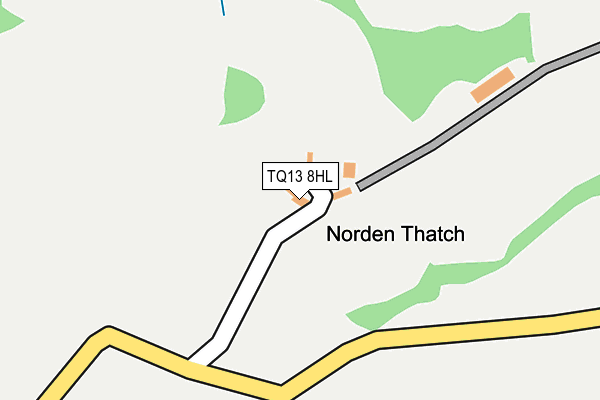 TQ13 8HL map - OS OpenMap – Local (Ordnance Survey)