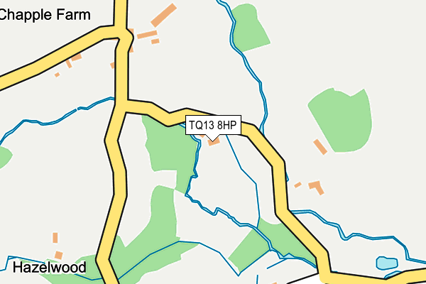 TQ13 8HP map - OS OpenMap – Local (Ordnance Survey) TQ13 8HP map - OS OpenMap – Local (Ordnance Survey)