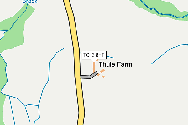 TQ13 8HT map - OS OpenMap – Local (Ordnance Survey)
