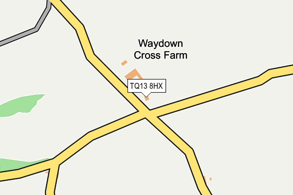 TQ13 8HX map - OS OpenMap – Local (Ordnance Survey) TQ13 8HX map - OS OpenMap – Local (Ordnance Survey)