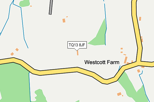 TQ13 8JF map - OS OpenMap – Local (Ordnance Survey)