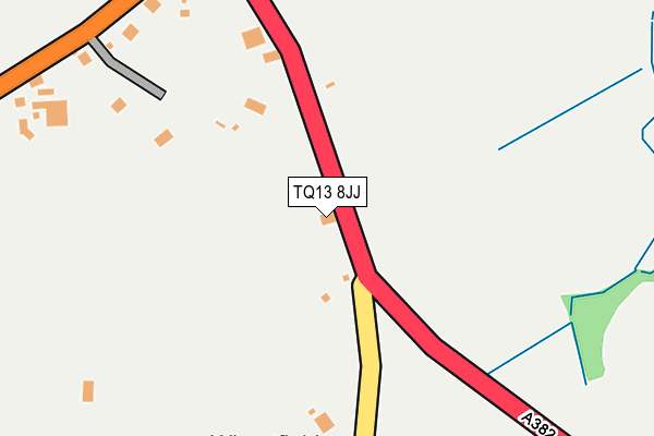 TQ13 8JJ map - OS OpenMap – Local (Ordnance Survey) TQ13 8JJ map - OS OpenMap – Local (Ordnance Survey)