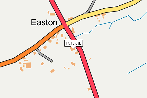 TQ13 8JL map - OS OpenMap – Local (Ordnance Survey) TQ13 8JL map - OS OpenMap – Local (Ordnance Survey)
