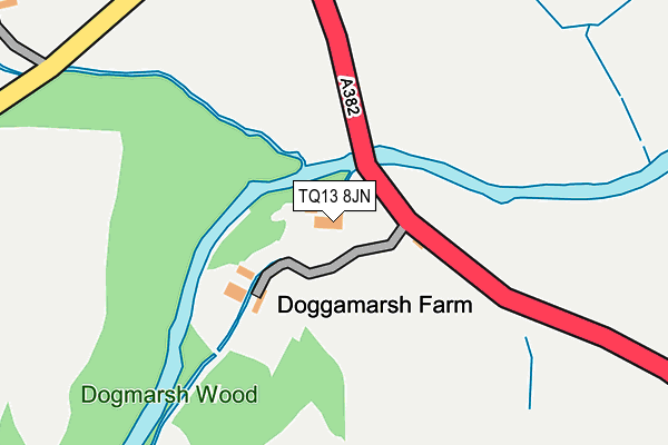 TQ13 8JN map - OS OpenMap – Local (Ordnance Survey) TQ13 8JN map - OS OpenMap – Local (Ordnance Survey)