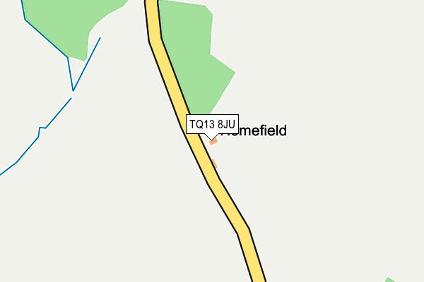 TQ13 8JU map - OS OpenMap – Local (Ordnance Survey)