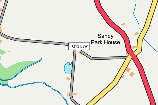 TQ13 8JW map - OS OpenMap – Local (Ordnance Survey)