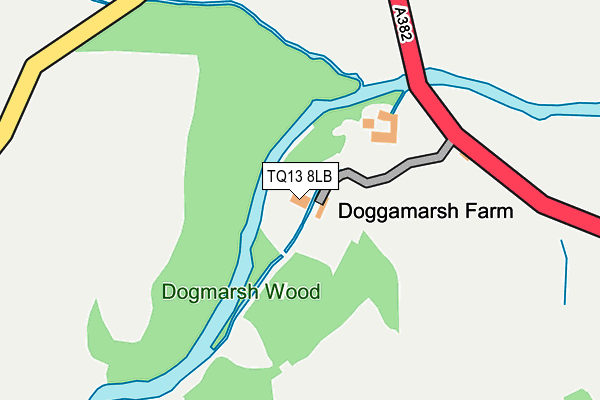 TQ13 8LB map - OS OpenMap – Local (Ordnance Survey)